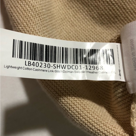 Quince lightweight cotton cashmere link stitch dolman sweater Heather oatmeal XL - Picture 5 of 10